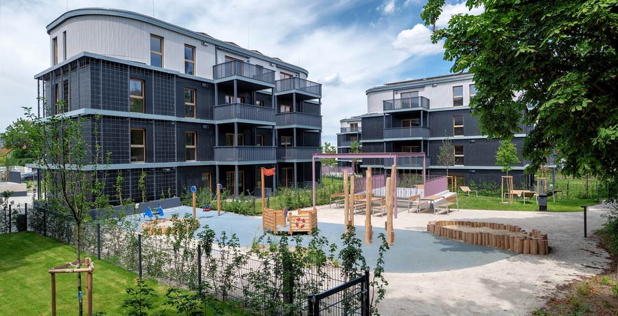 Grüne Stadtvillen Häuser B + D