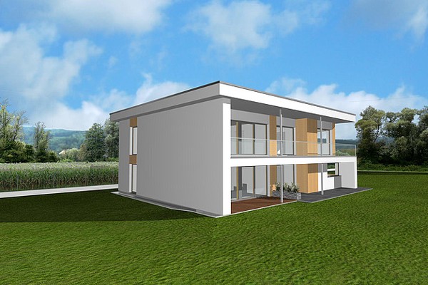 Strohballen Musterhaus Ebergassing