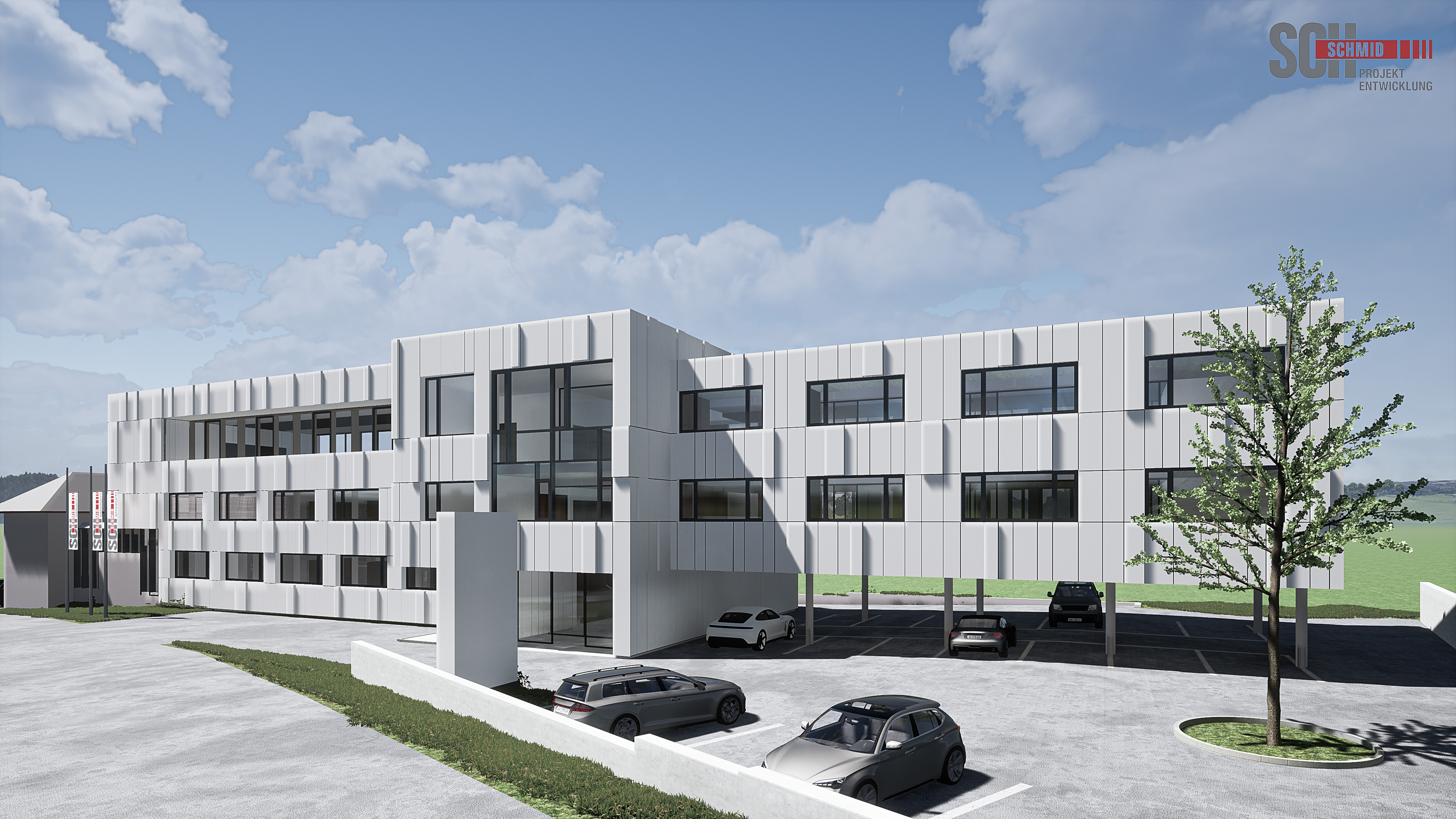 Neubau Büro Frankenburg-Baugruppe Schmid